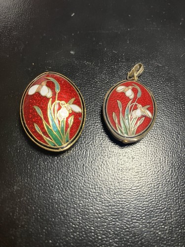 Fish crown cloisonne red - fish, &