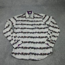 Claudio Lugli Shirt Mens Medium White Horse Race Jockeys Horseback Riding Retro