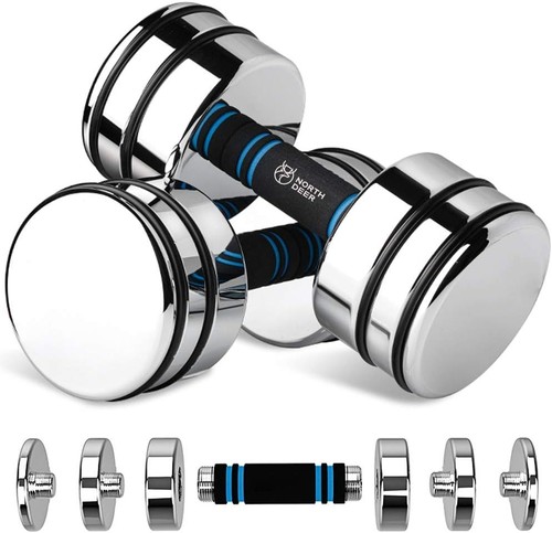 Steel dumbbells ultracompact - steel,