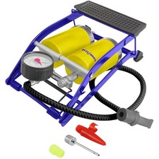 Goodyear Heavy Duty Double Barrel Foot Pump for Camping| Suitable for inflating