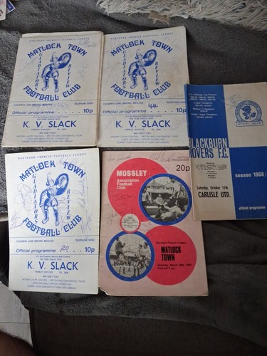 Matlock autographed programmes - matlock,