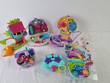 Polly Pocket 6pcs Toy Bundle Portable Dollhouses & Tree House Used F2