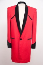TEDDY BOY DRAPE JACKET. RED