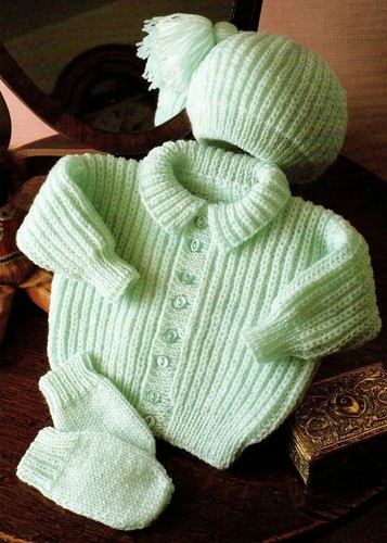 Baby easy knit jacket hat - jacket,