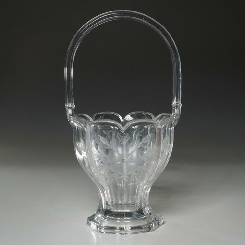 Heisey crystal basket vase - heisey,