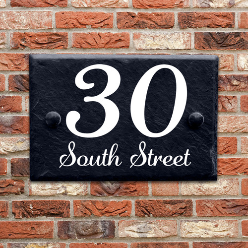 Custom slate house sign - sign,