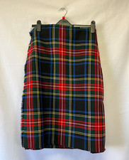Tartan Traditional Black Stewart Pattern Men's Kilt Multicoloured Waist 28