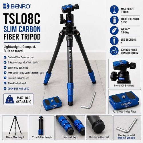 Benro tsl08c slim carbon fibre - tsl08c,