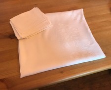 Vintage Damask Tablecloth with