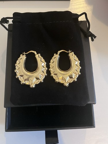 9ct yellow gold gypsy creole - 9ct,