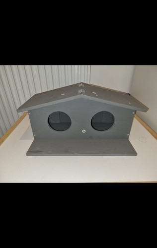 Wooden grey bird house - ., unused