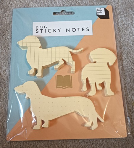 Dog sticky notes yellow good - sticky, yellow,