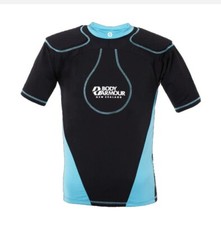 Body Armour NZ Flexitop  Adult/Junior Rugby Protection Top Black/Blue