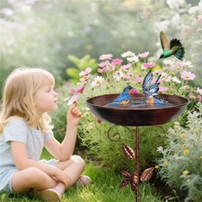 Garden Metal Bird Bath Dish