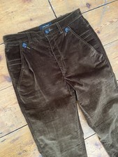 Isabel Marant Main Label Brown Velvet Pants Trousers Mid Rise 36 UK XS 6 8