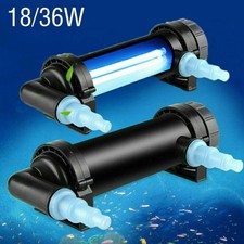 Filter Pump Clarifier Aquarium Pond Fish Tank Sterilizer UV Lamp Light 18W-36W K