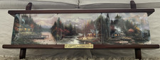 Thomas Kinkade.  End of a Perfect Day wall plates, set of three era 1997