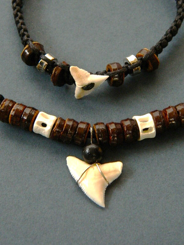 Real shark tooth necklace - , mens