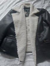 bear skin black leather jacket