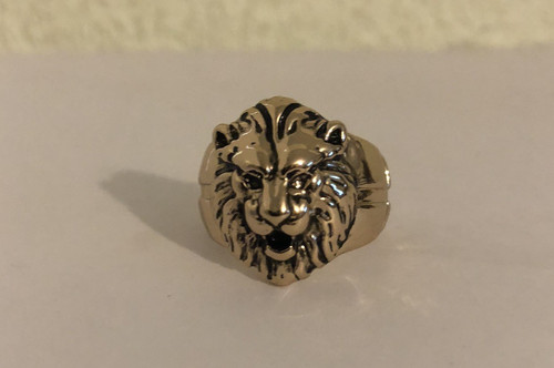 Men gold tone heavy lion - men's,