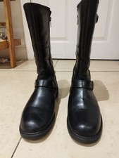 Black Leather Boots Size 7