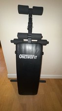 OneTwoFit adjustable exercise bench in good condition.
