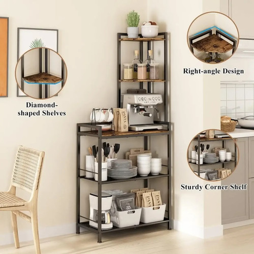 Corner shelf stand tier - shelf, 5