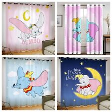 Girls 3D Dumbo Window Curtains
