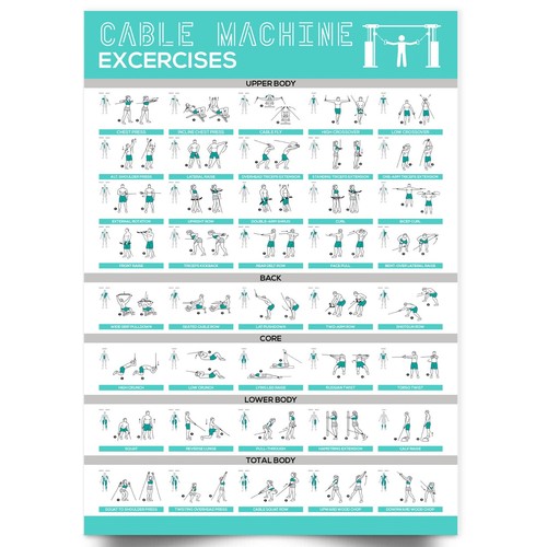 Cable machine exercises - cable,