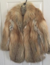 Beautiful Vintage Natural Red Fox Fur Jacket Dysons Furriers Ltd 38” (1984)