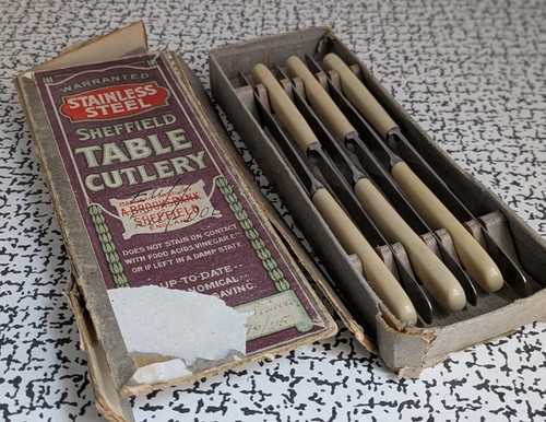 Vintage ivorine faux - faux, bone