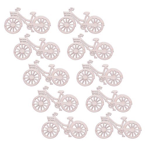 10pcs wood bike cutouts - bike,