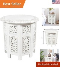 Antique White Hand-Carved