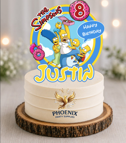 Personalised simpsons cake - personalised,