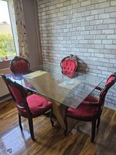 Natural Oak Dinning Set 1 Table, 4 Chairs, Extended Dining