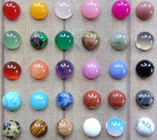 2pcs 8mm Natural/Synthetic Round Semi Precious Loose Gemstone Cabochons