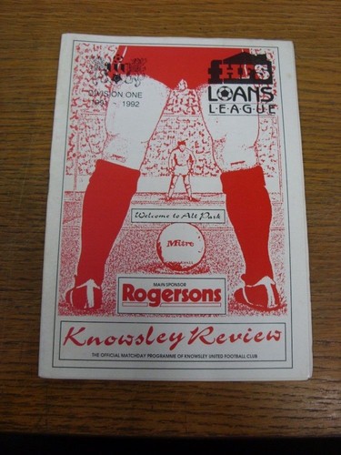 1991 knowsley united - united, v