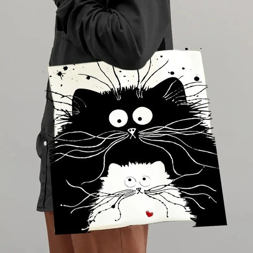 Linen shopper tote bag - tote,