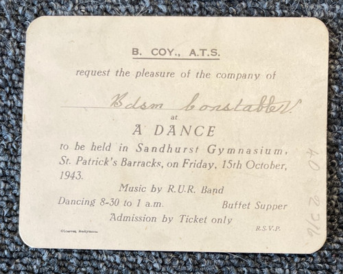 Wwii dance invitation royal - wwii,
