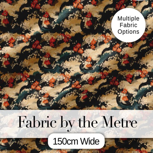 Vintage floral waves oriental - vintage,