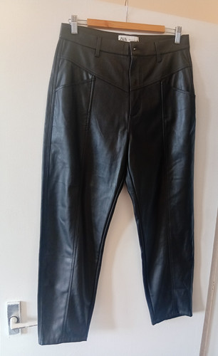 Zara black faux - , leather