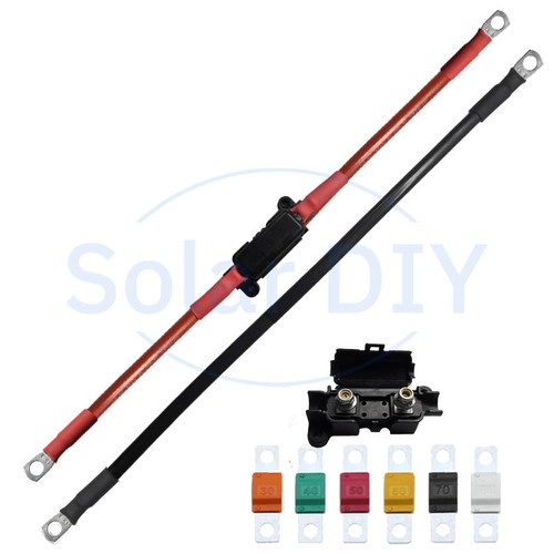 Inverter cable fused - cable, 1m