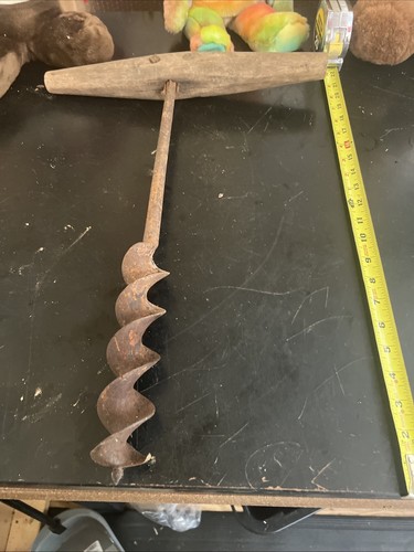 Antique barn beam drill - antique,