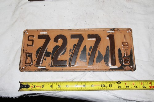 1918 south dakota license - 1918,