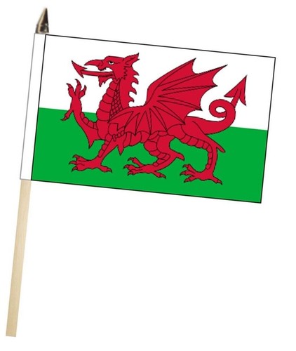 Wales large hand flag with - large,