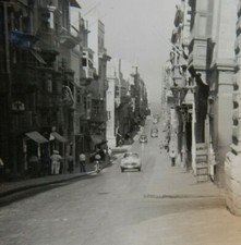MALTA STREET 1950S ERA 9 X 12  CM   1950 era ORIG B& W PRIVATE PHOTO   ss