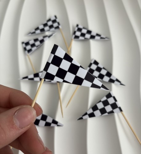 Mini race flag cupcake cake - race,