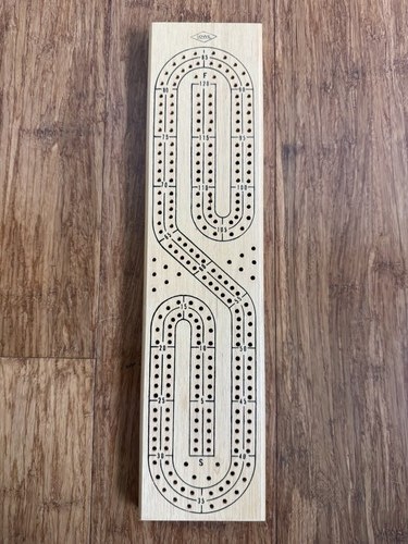 Vintage lowe cribbage board - es,