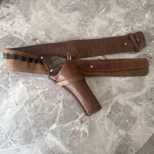 Dark brown leather gun - leather, holster