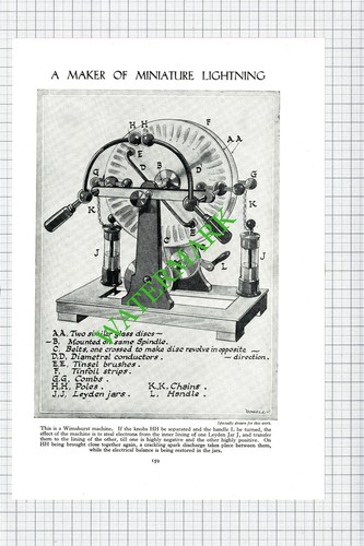 Wimshurst machine c - wimshurst, c.1950s